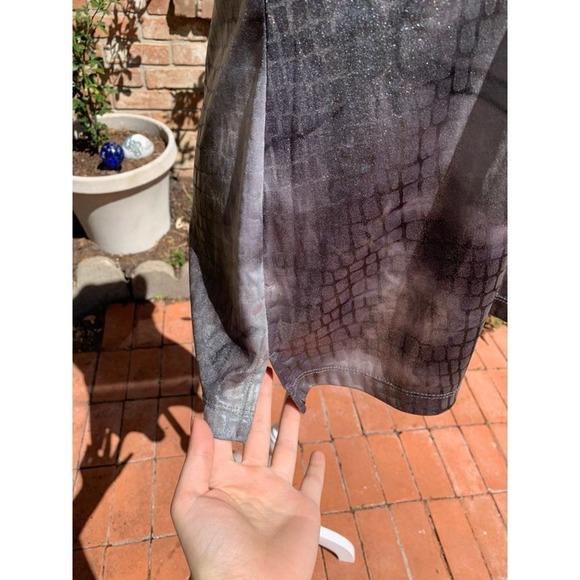 Chico's Metallic Animal Print Blouse - Picture 3 of 6